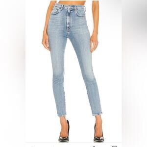 Agolde Pinch Waist High Rise Skinny Jeans Debut Blue Size 24